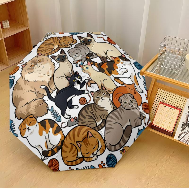 Cats and Tulips in Frame Printed umbrella windproof folding umbrella portable sun and rain umbrella suitable for gifting
Cats and Tulips in Frame Printed umbrella windproof folding umbrella portable sun and rain umbrella suitable for gifting