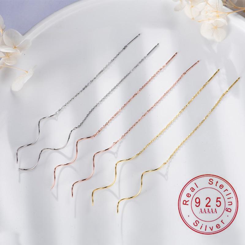 S925 Sterling Silver Gold Twist Threader Earrings, Elegant Double Wire Linear Drop Earrings, Lightweight Gift Gold
S925 Sterling Silver Gold Twist Threader Earrings, Elegant Double Wire Linear Drop Earrings, Lightweight Gift Gold