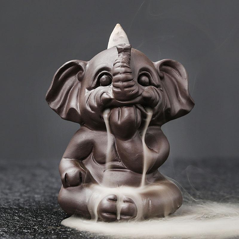 1 шт. Керамическая курильница с обратным потоком в виде слона, креативный домашний декор для рождественской чайной церемонии на Хэллоуин, аксессуар - без благовоний
1 шт. Керамическая курильница с обратным потоком в виде слона, креативный домашний декор для рождественской чайной церемонии на Хэллоуин, аксессуар - без благовоний