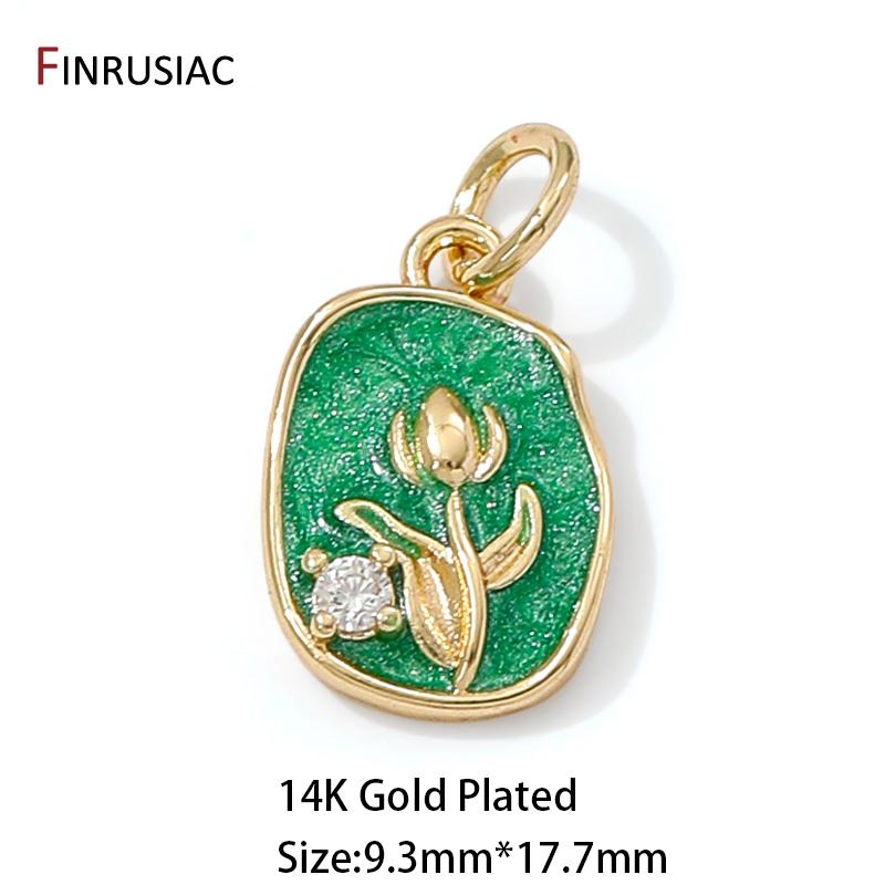 14K Gold Plated Brass Zircon Flower Charm For Jewelry Making Findings,Enamel Pendant for Women DIY Bracelet Necklace Accessories 2 pieces
14K Gold Plated Brass Zircon Flower Charm For Jewelry Making Findings,Enamel Pendant for Women DIY Bracelet Necklace Accessories 2 pieces