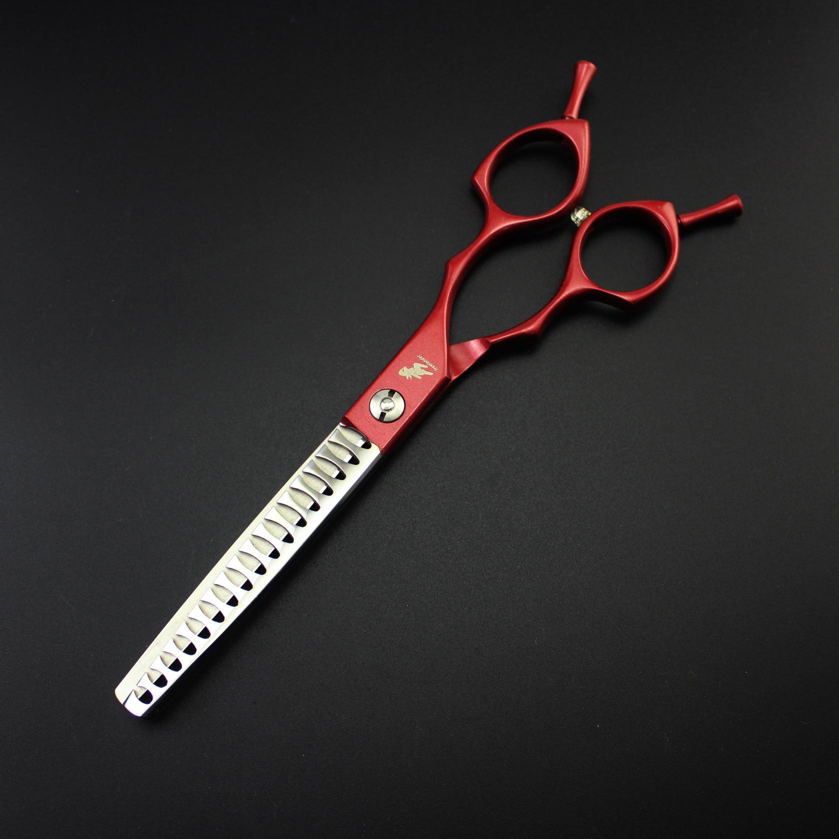 6.5 inch, high-end, pet beauty tooth scissors, color beauty scissors, thin scissors, fish bone scissors red (mdw-657t)
6.5 inch, high-end, pet beauty tooth scissors, color beauty scissors, thin scissors, fish bone scissors red (mdw-657t)