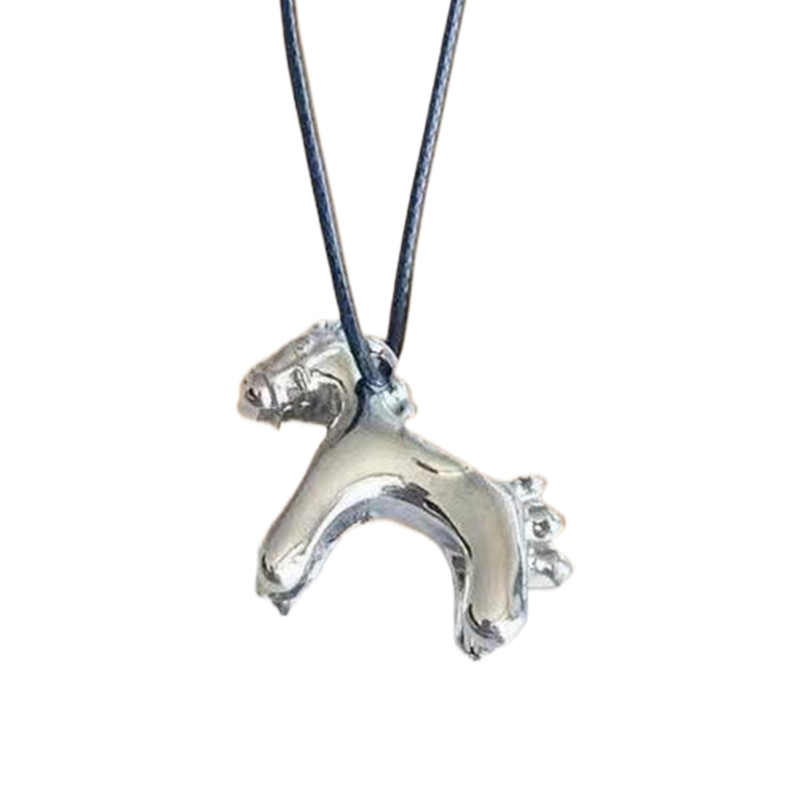 Horse Pendant Necklace Adjustable Horse Charm Necklace for Women Simple Jewelry Accessories срібний
Horse Pendant Necklace Adjustable Horse Charm Necklace for Women Simple Jewelry Accessories срібний