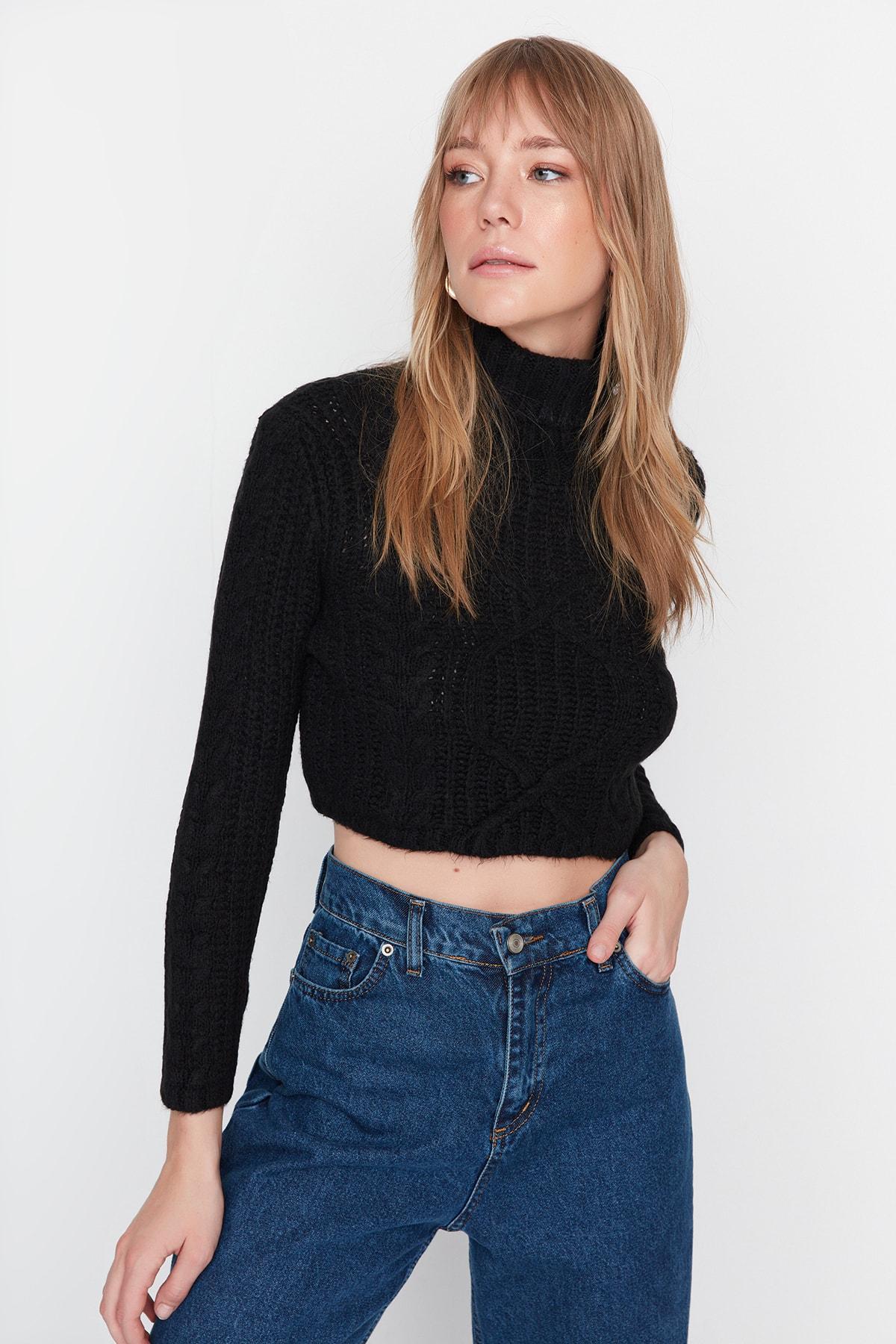 Свитер - Черный - Классический крой 
Свитер - Черный - Классический крой