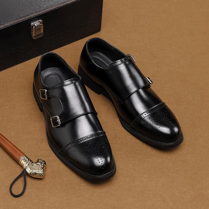 Men s leather shoes new business dress shoes men s Korean version men s shoes cowhide Mengke shoes double buckle monk shoes 48
Men s leather shoes new business dress shoes men s Korean version men s shoes cowhide Mengke shoes double buckle monk shoes 48