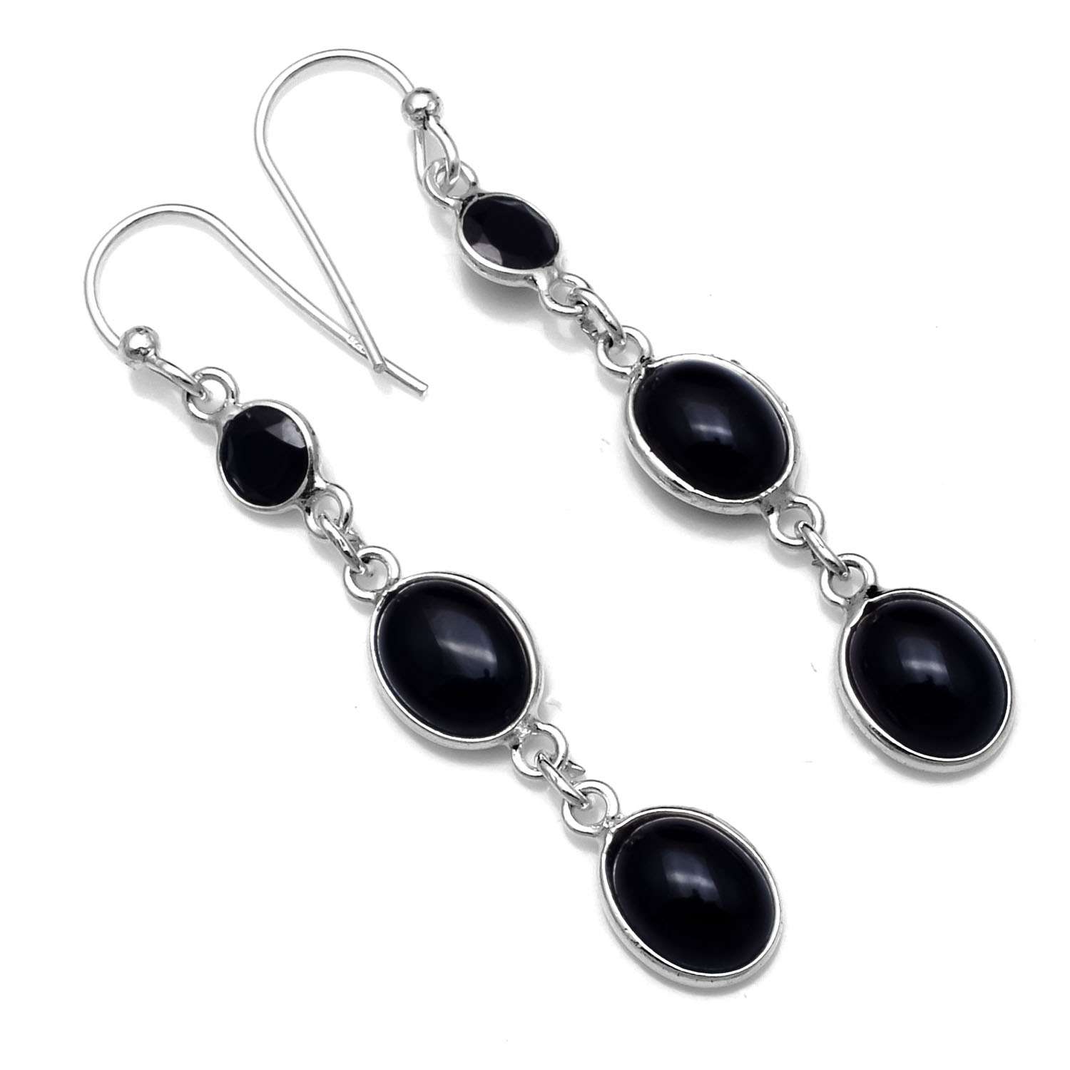 Black Onyx Gemstone Earrings Solid 925 Sterling Silver Handmade Earrings Jewelry Gift For Women And Girls E-685
Black Onyx Gemstone Earrings Solid 925 Sterling Silver Handmade Earrings Jewelry Gift For Women And Girls E-685