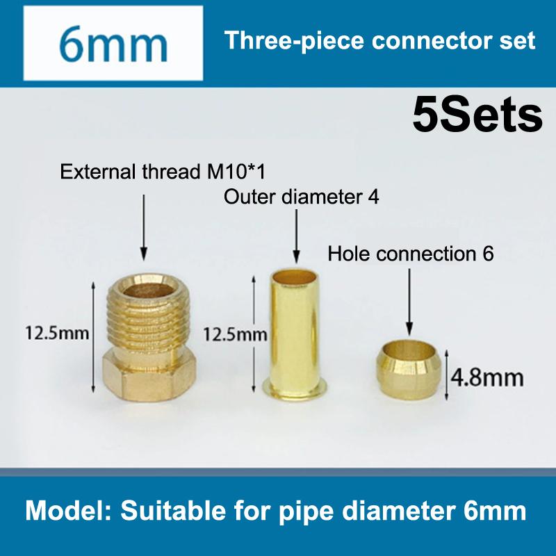 5Sets High Quality Brass Fittings Sealing Ferrule Liner CNC Machine Hose Tubing Fittings M10 M8 M12 4mm 6mm 8mm
5Sets High Quality Brass Fittings Sealing Ferrule Liner CNC Machine Hose Tubing Fittings M10 M8 M12 4mm 6mm 8mm