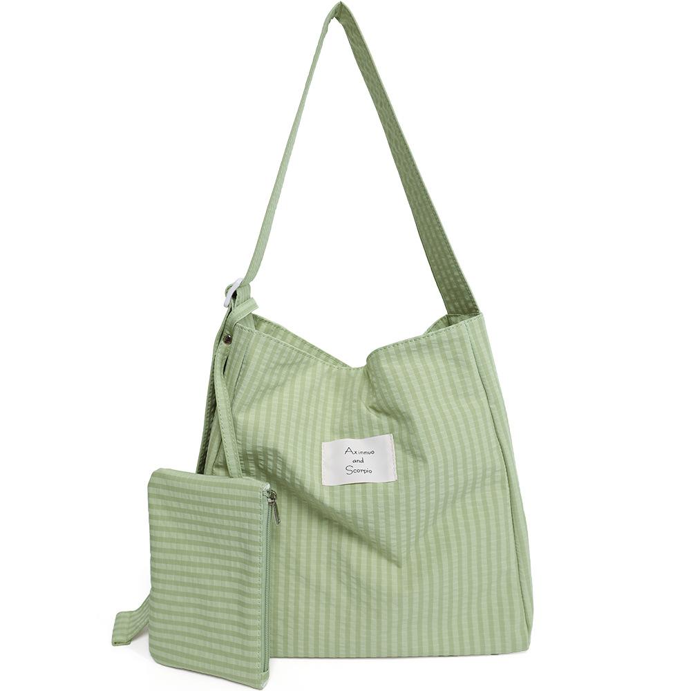 Spring and Summer Striped Cloth Bag, Large Capacity Single Shoulder Tote Bag, College Student Class Crossbody Bag, Bucket Tote Bag зелёный
Spring and Summer Striped Cloth Bag, Large Capacity Single Shoulder Tote Bag, College Student Class Crossbody Bag, Bucket Tote Bag зелёный