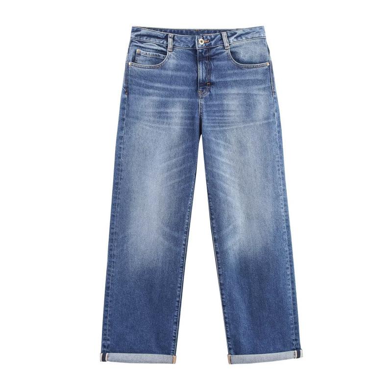 European & American Women s Fall Fashion: Long Denim Jacket + Cuffed Jeans Set Medium
European & American Women s Fall Fashion: Long Denim Jacket + Cuffed Jeans Set Medium