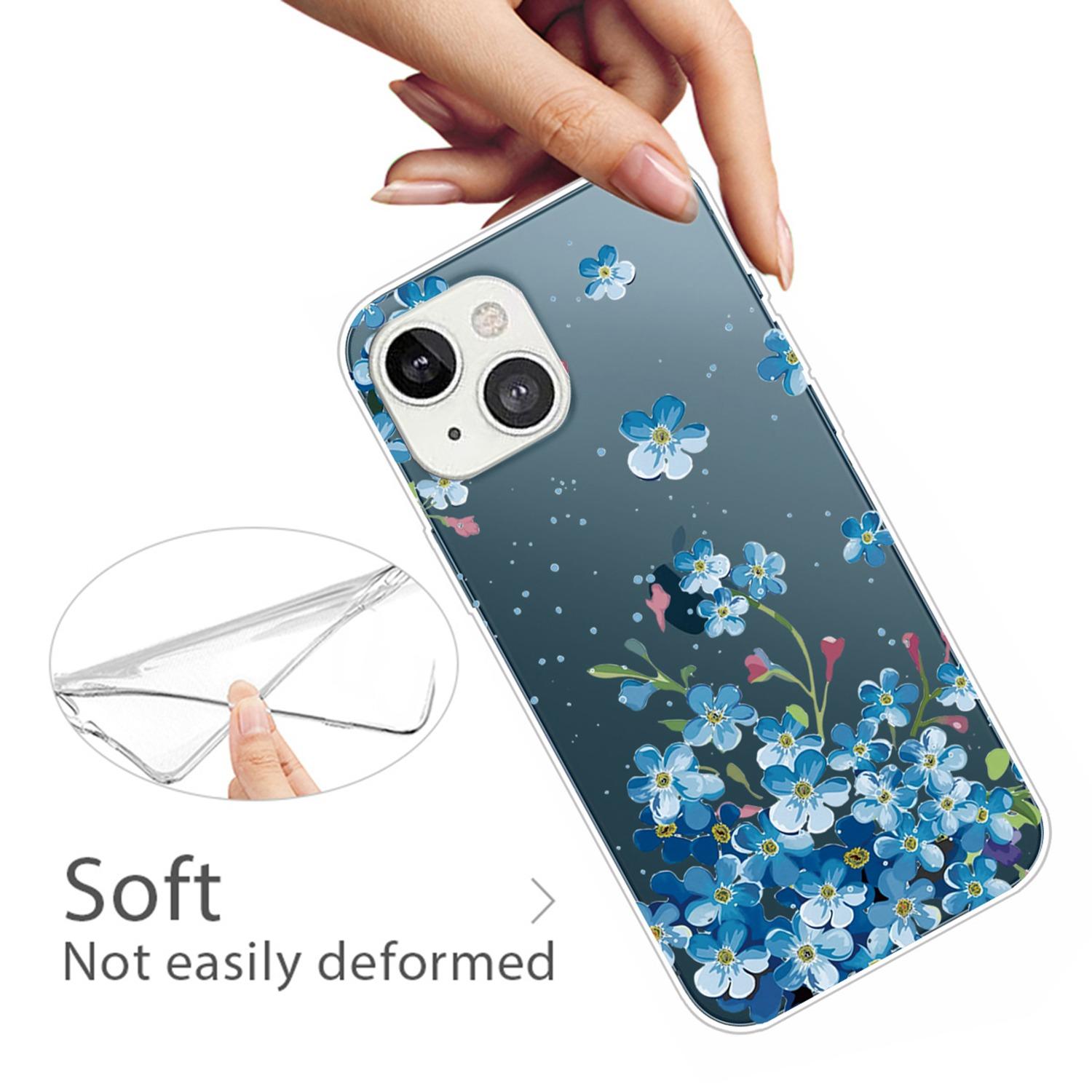 Soft TPU Phone Case for iPhone 14 6.1 inch,Pattern Printing IMD Drop-proof Cell Phone Cover Protector Blue Flowers
Soft TPU Phone Case for iPhone 14 6.1 inch,Pattern Printing IMD Drop-proof Cell Phone Cover Protector Blue Flowers