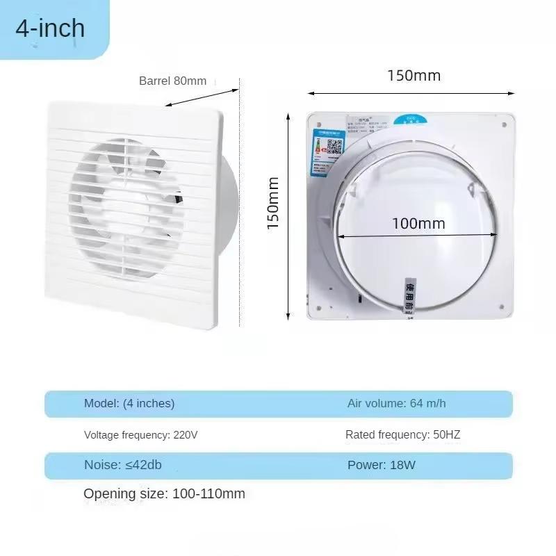 4 6 8 Inch Energy Saving Exhaust Fan Wall Mounted Anti Mosquito Ventilator Extractor for Kitchen Bathroom Toilet 220 V
4 6 8 Inch Energy Saving Exhaust Fan Wall Mounted Anti Mosquito Ventilator Extractor for Kitchen Bathroom Toilet 220 V