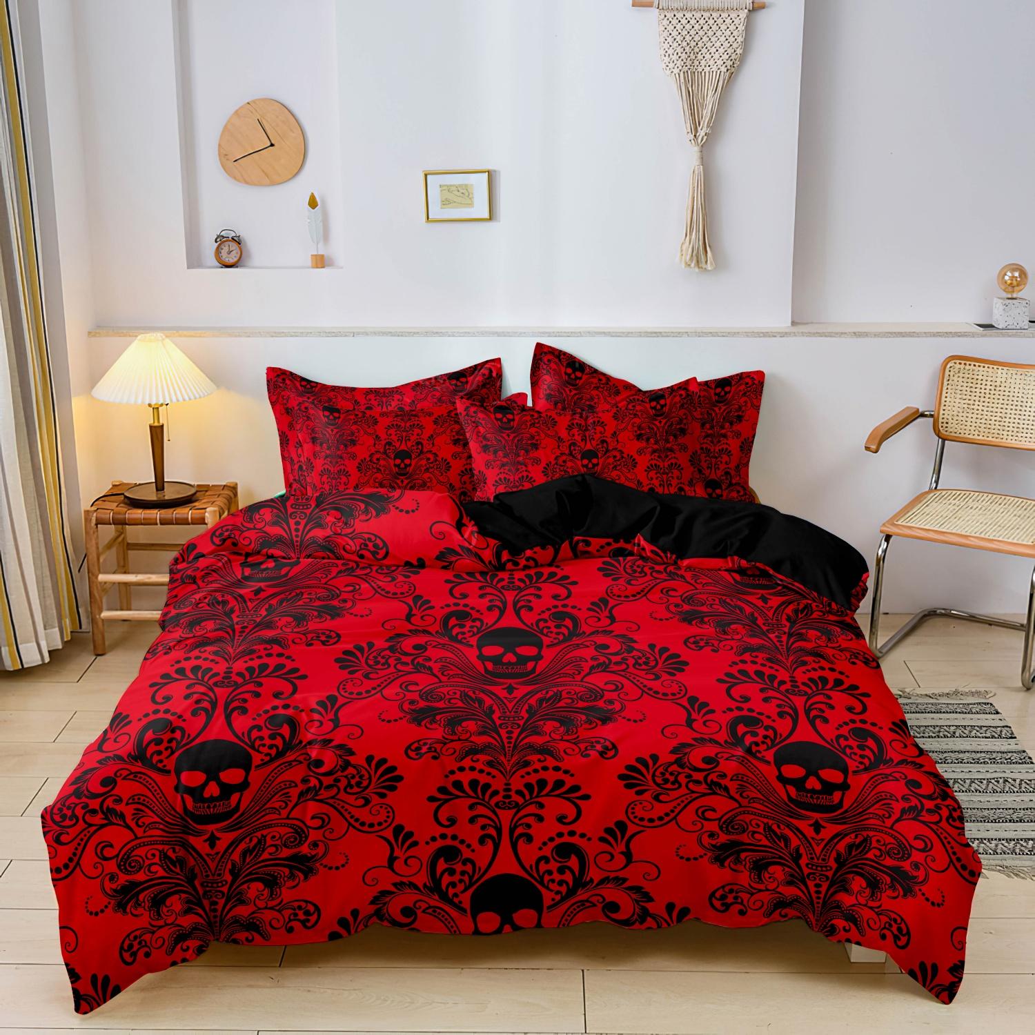 Gothic Style Skull Bedding Sets For Adults Bed Supplies Set Duvet Cover Set With Pillowcases No Filling Luxury Birthday Gifts EU Single-135x200cm&set червоний
Gothic Style Skull Bedding Sets For Adults Bed Supplies Set Duvet Cover Set With Pillowcases No Filling Luxury Birthday Gifts EU Single-135x200cm&set червоний