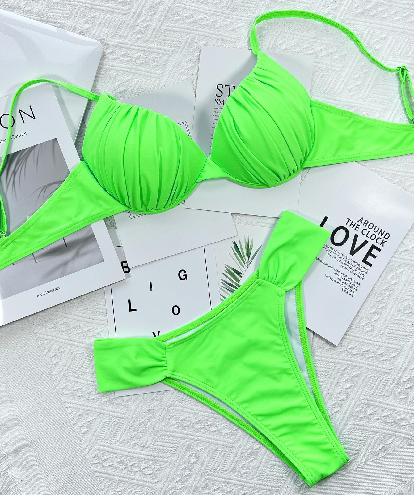 Бикини, сексуальные женские купальники, женские однотонные бандажные стринги, бразильский купальник, комплект бикини, пляжная одежда L зелёный
Бикини, сексуальные женские купальники, женские однотонные бандажные стринги, бразильский купальник, комплект бикини, пляжная одежда L зелёный