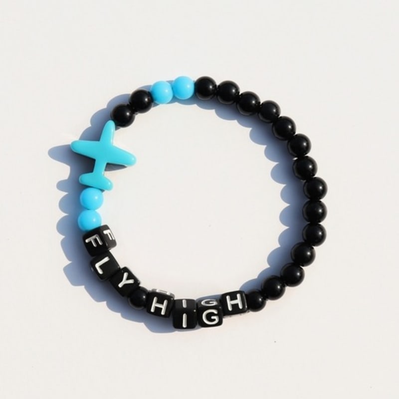 BONBEAU Flyhigh airplane initial ball Bracelet Airplane charm acrylic ball initial bead bracelet Black Blue
BONBEAU Flyhigh airplane initial ball Bracelet Airplane charm acrylic ball initial bead bracelet Black Blue