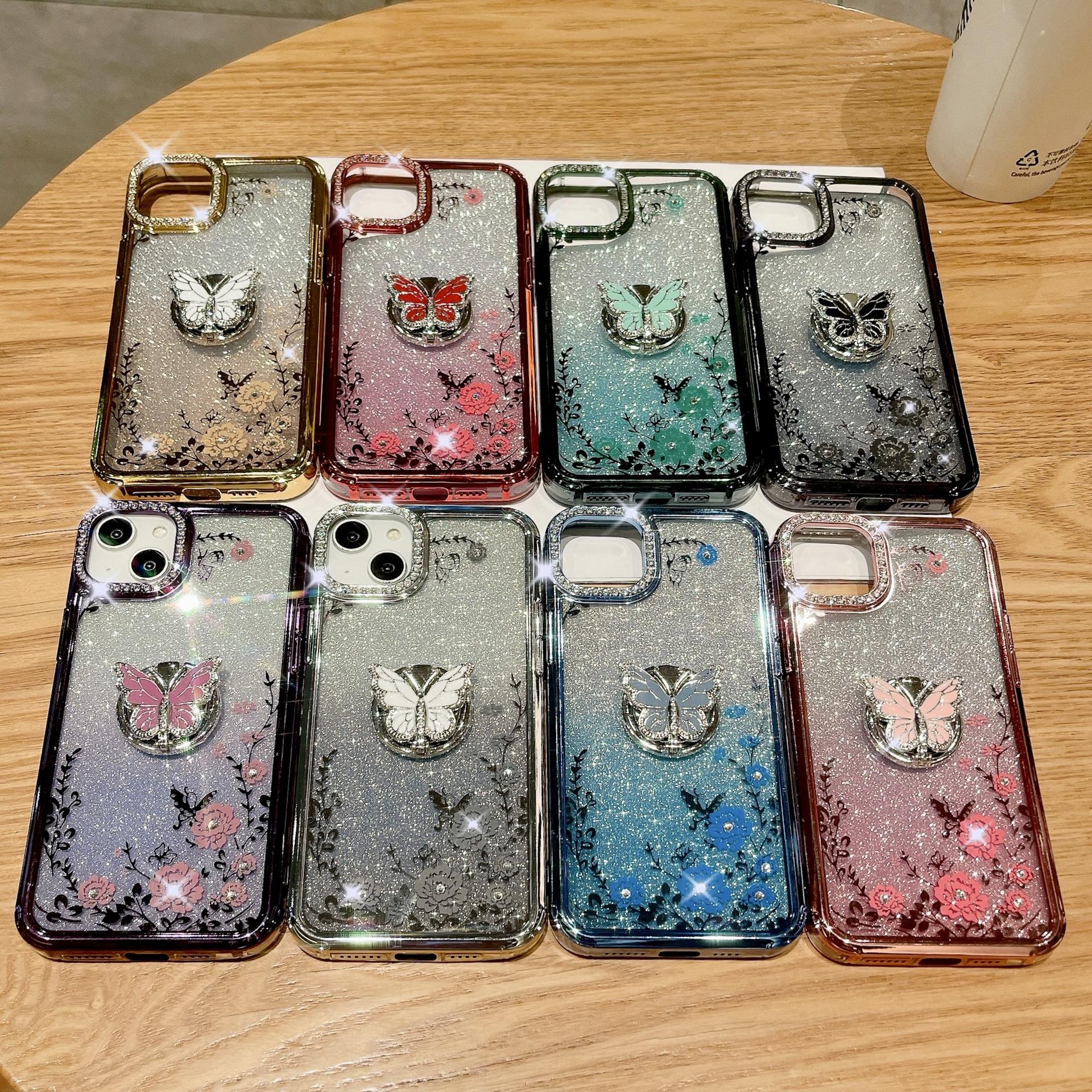 Suitable for Apple 16ProMax, Butterfly Ring Stand, Phone Case, Rhinestone, IPhone15 Electroplated Gradient Glitter Case Apple 16
Suitable for Apple 16ProMax, Butterfly Ring Stand, Phone Case, Rhinestone, IPhone15 Electroplated Gradient Glitter Case Apple 16