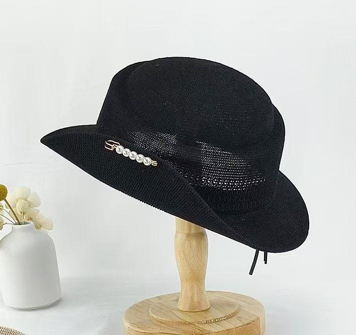 2026 Elegant Fashionable Pearl Top Hat Roll Edge Bucket Fisherman French Basin Hat High-End Stylish Accessory Adult 56-58cm чорний
2026 Elegant Fashionable Pearl Top Hat Roll Edge Bucket Fisherman French Basin Hat High-End Stylish Accessory Adult 56-58cm чорний