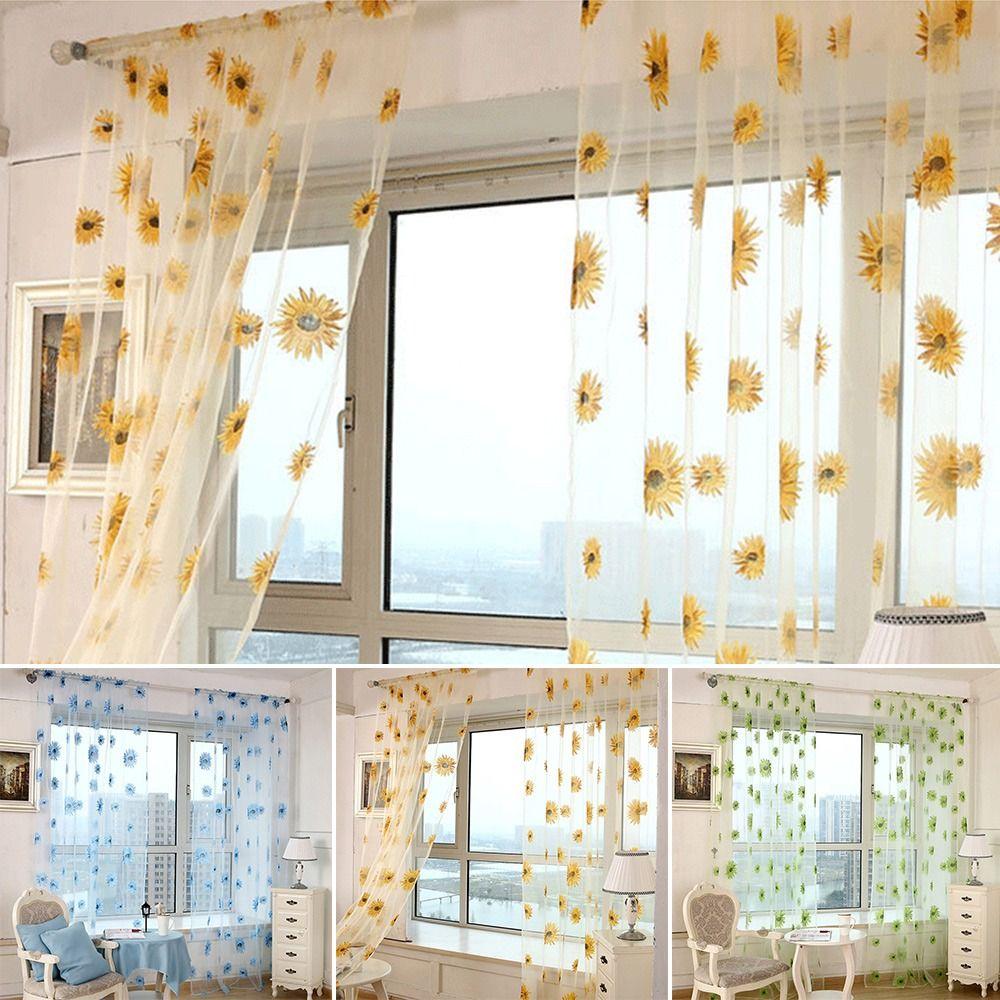 Sunflower Tulle Curtain Transparent Voile Sheer Curtain Window Curtain Living Room Decoration синій
Sunflower Tulle Curtain Transparent Voile Sheer Curtain Window Curtain Living Room Decoration синій