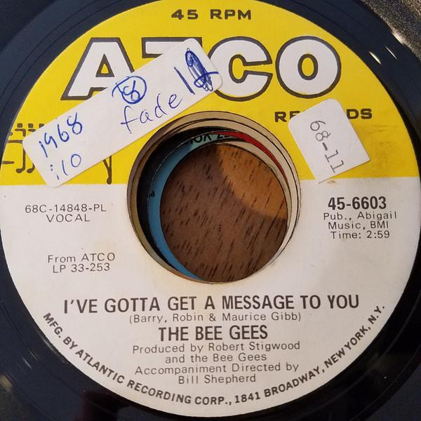 7-дюймовая пластинка BEE GEES - I ve Gotta Get A Message To You / K 456603 ATCO Records 1968 US Рок Б/У
7-дюймовая пластинка BEE GEES - I ve Gotta Get A Message To You / K 456603 ATCO Records 1968 US Рок Б/У