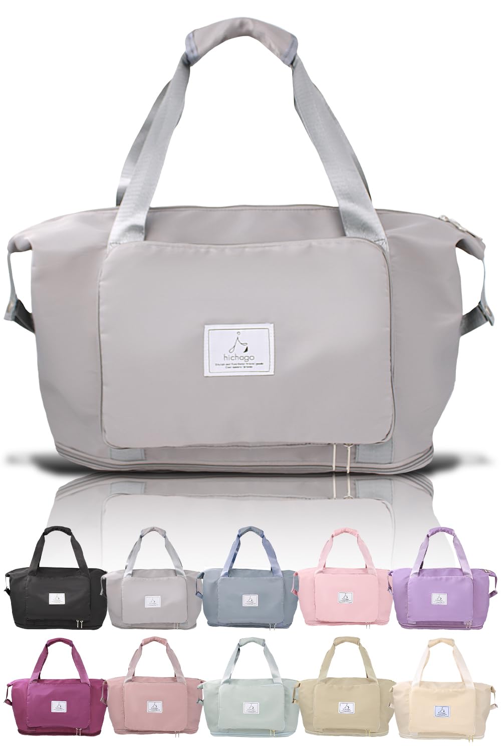 Hichago Foldable Boston Bag, Large Capacity, Expandable, Lightweight, Travel, School Trip, Carry-on Bag, Sub-Bag for Men and Women (Gray, Silver Hardw
Hichago Foldable Boston Bag, Large Capacity, Expandable, Lightweight, Travel, School Trip, Carry-on Bag, Sub-Bag for Men and Women (Gray, Silver Hardw