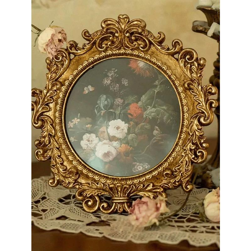 Vintage American Intricate Resin Carved Photo Frame, Wall Decor Painting, Tabletop Decoration, French Retro Carved Frame, Vintage Romantic Round Photo Frame золотий
Vintage American Intricate Resin Carved Photo Frame, Wall Decor Painting, Tabletop Decoration, French Retro Carved Frame, Vintage Romantic Round Photo Frame золотий