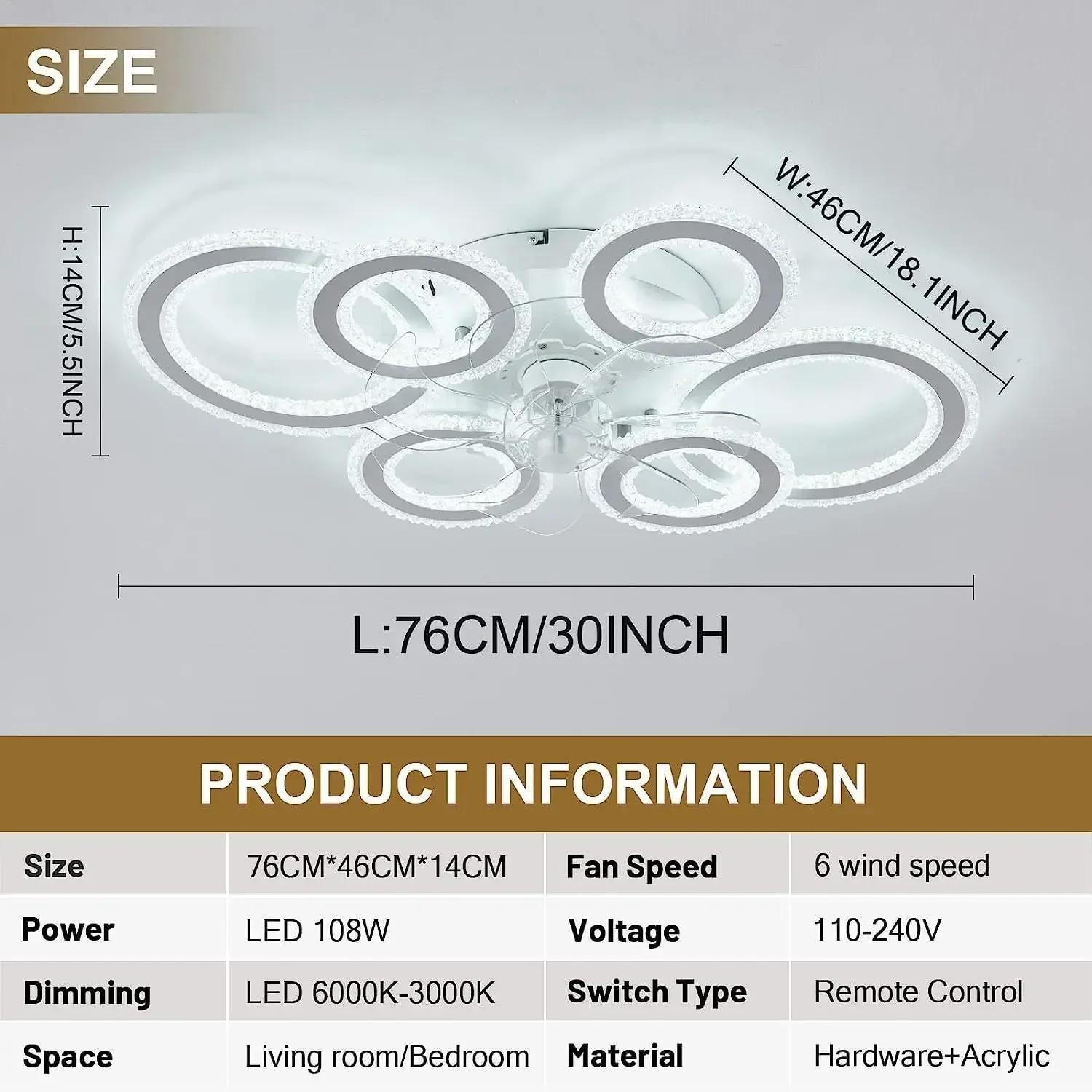 Креативный умный потолочный вентилятор с двигателем постоянного тока, 6 передач, реверсивный, для гостиной, спальни, потолочный вентилятор с подсветкой, светодиодной подсветкой, тихий 220V DC Motor белый
Креативный умный потолочный вентилятор с двигателем постоянного тока, 6 передач, реверсивный, для гостиной, спальни, потолочный вентилятор с подсветкой, светодиодной подсветкой, тихий 220V DC Motor белый