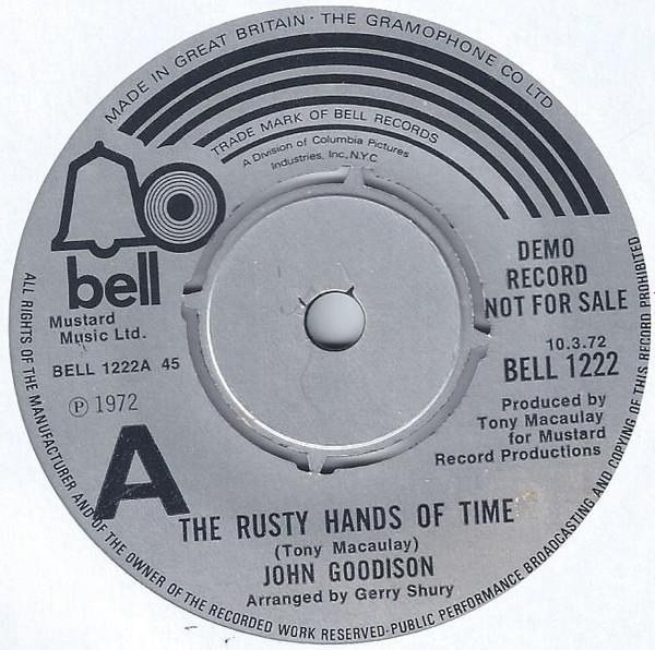 7inch Record JOHN GOODISON - Rusty Hands Of Time BELL1222 BELL 1972 UK Soul/Funk Used
7inch Record JOHN GOODISON - Rusty Hands Of Time BELL1222 BELL 1972 UK Soul/Funk Used
