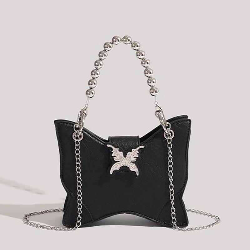 Fashion Women Butterfly HandBags Female Punk Streetwear Metal Buckle Pearl Handle Shoulder Bags Y2K Harajuku Metal Decoration
Fashion Women Butterfly HandBags Female Punk Streetwear Metal Buckle Pearl Handle Shoulder Bags Y2K Harajuku Metal Decoration