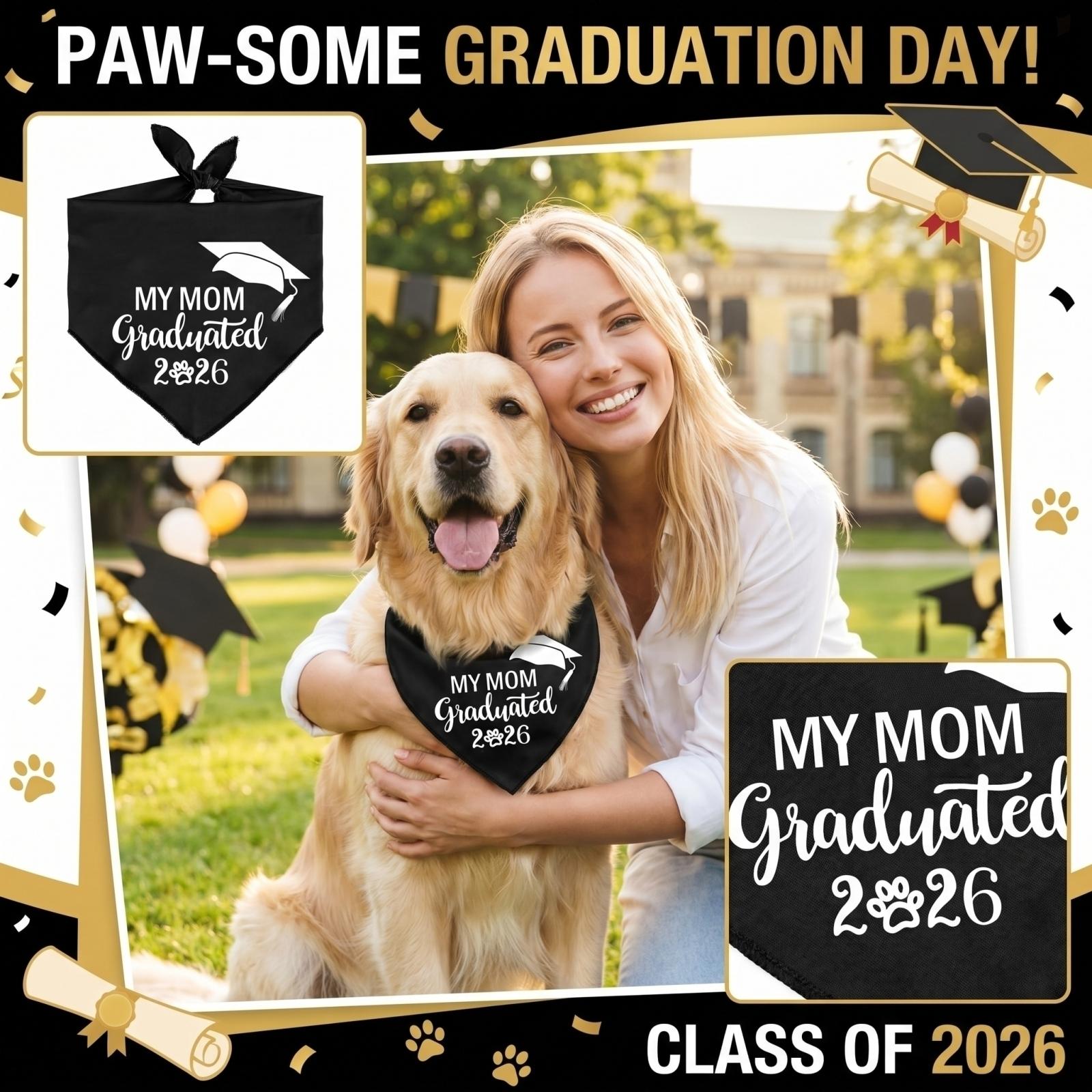 Pet Graduation Bandana Dog Scarf Adjustable Tie On Graduation Cap Design Lightweight Cotton Fabric for Small Medium Large Dogs and Cats One Size
Pet Graduation Bandana Dog Scarf Adjustable Tie On Graduation Cap Design Lightweight Cotton Fabric for Small Medium Large Dogs and Cats One Size