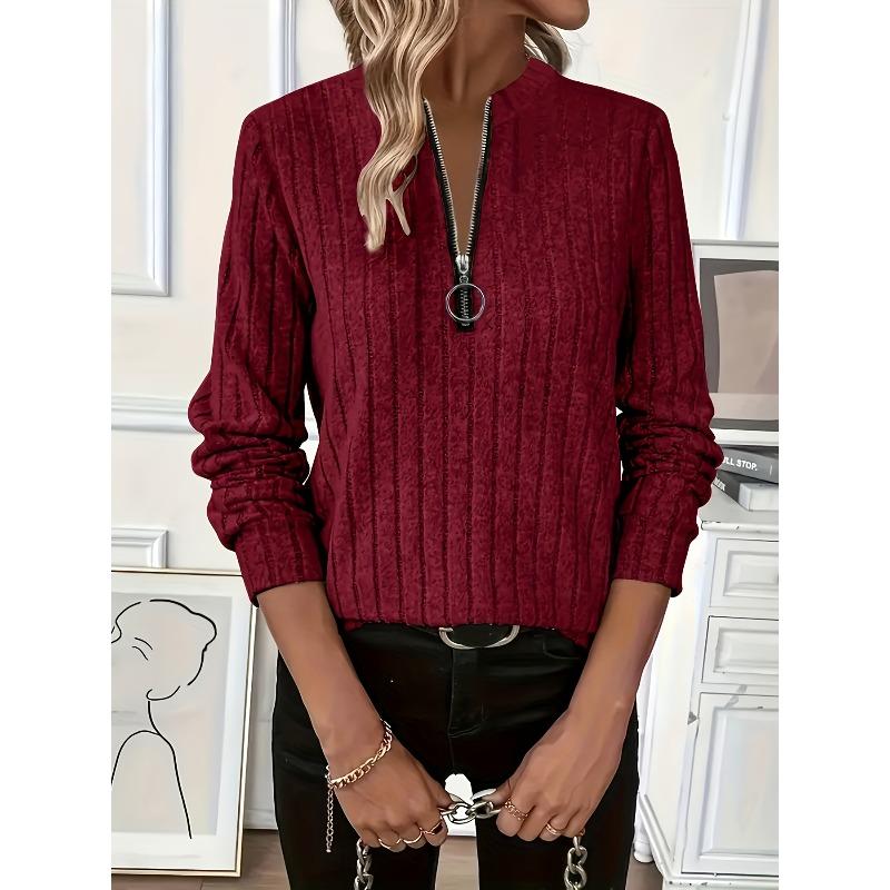 Женский элегантный свитер на молнии, с длинным рукавом, круглым вырезом, однотонный пуловер, офисный и повседневный свитер, повседневный комфортный топ XXL красный
Женский элегантный свитер на молнии, с длинным рукавом, круглым вырезом, однотонный пуловер, офисный и повседневный свитер, повседневный комфортный топ XXL красный