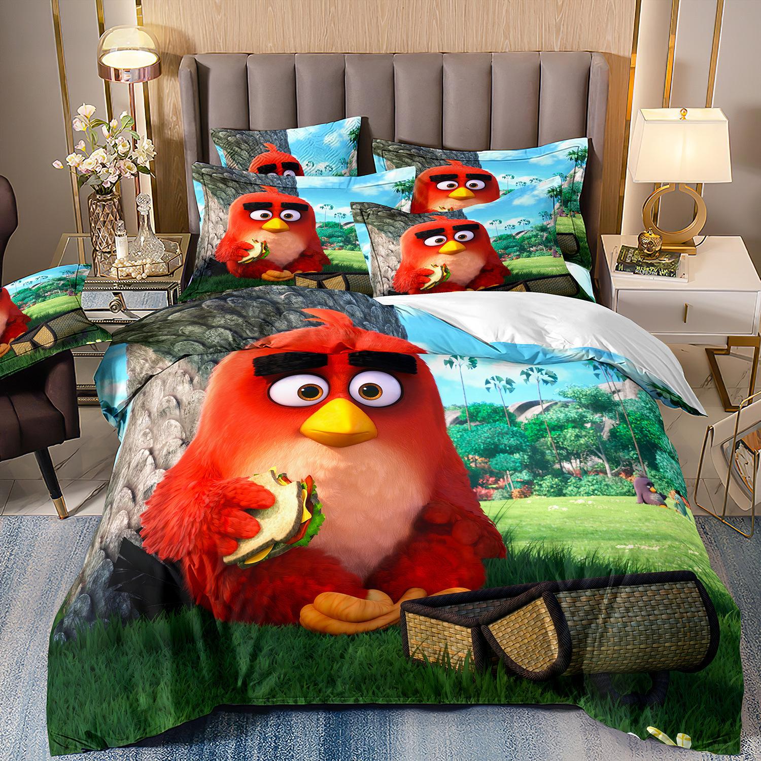 3D-друкована постільна білизна з мотивами Angry Birds, комплект ковдр з трьох або чотирьох предметів для дітей з мультфільмами cover 135 * 200 and 50 * 75 * 1
3D-друкована постільна білизна з мотивами Angry Birds, комплект ковдр з трьох або чотирьох предметів для дітей з мультфільмами cover 135 * 200 and 50 * 75 * 1
