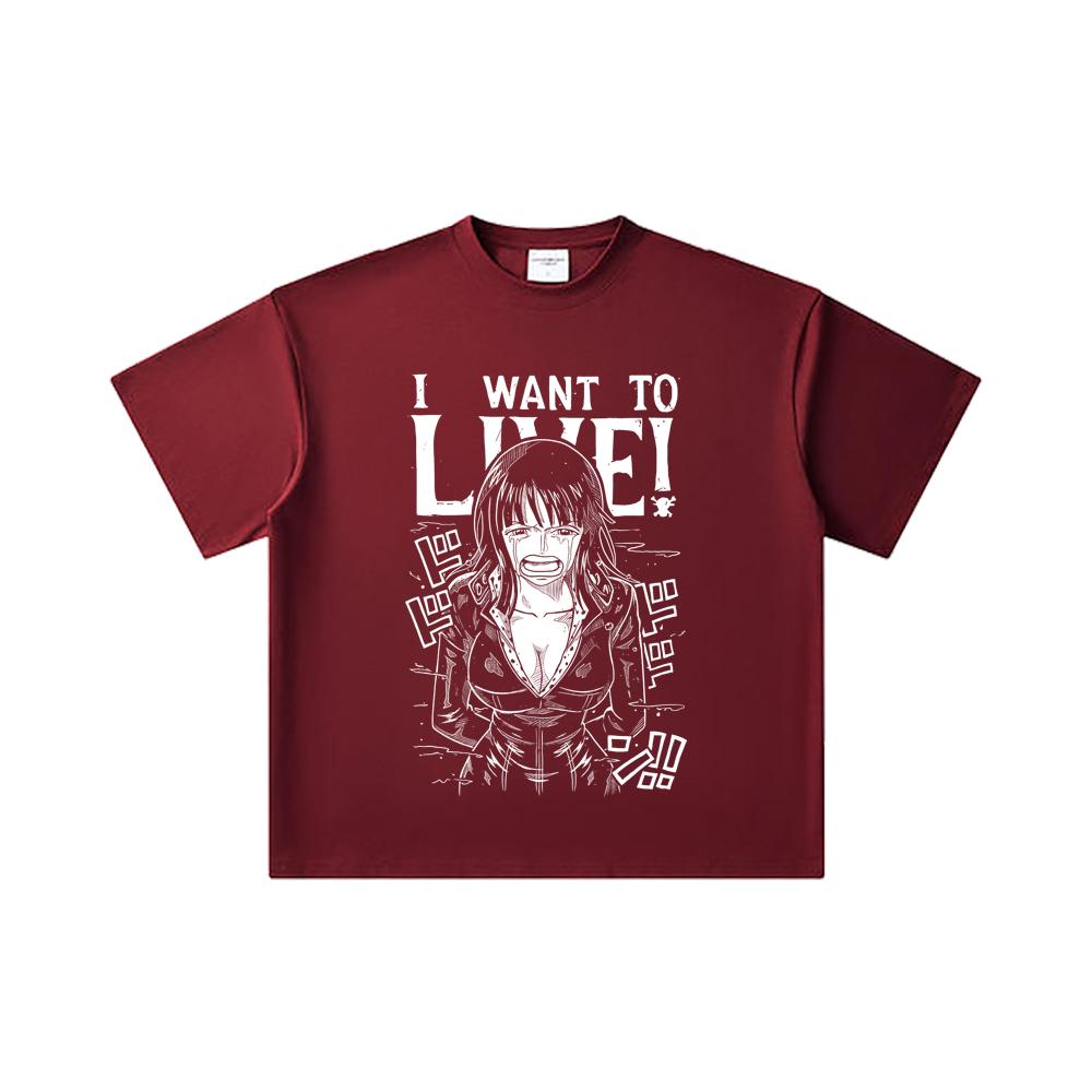 260 GSM Double Yarn 32 Count 100% Cotton One Piece V75 Nico Robin Print Unisex Heavy Cotton T Shirt 2XL вина червоного кольору
260 GSM Double Yarn 32 Count 100% Cotton One Piece V75 Nico Robin Print Unisex Heavy Cotton T Shirt 2XL вина червоного кольору