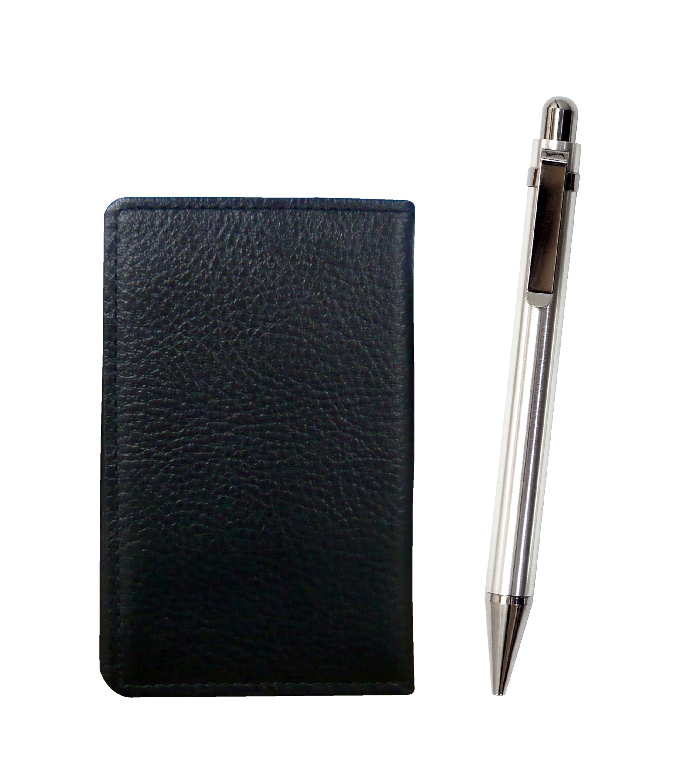 Grained cowhide black business card holder All metal sturdy straight knock ballpoint pen set MEIB-M11B
Grained cowhide black business card holder All metal sturdy straight knock ballpoint pen set MEIB-M11B