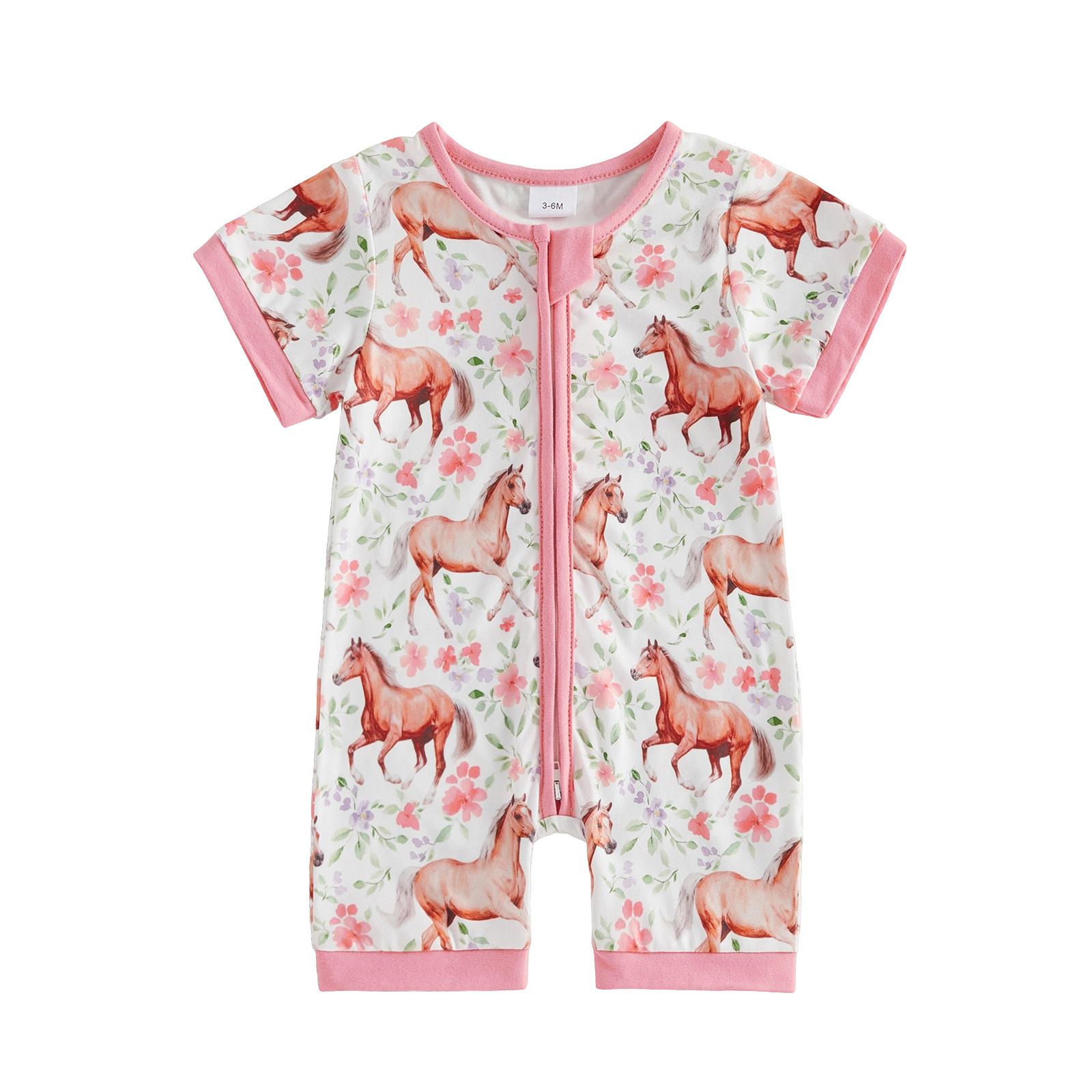 Infant Baby Girl Romper Summer Short Sleeve Crew Neck Western Style Boots Horse Floral Print Jumpsuit 0-3M розовый
Infant Baby Girl Romper Summer Short Sleeve Crew Neck Western Style Boots Horse Floral Print Jumpsuit 0-3M розовый