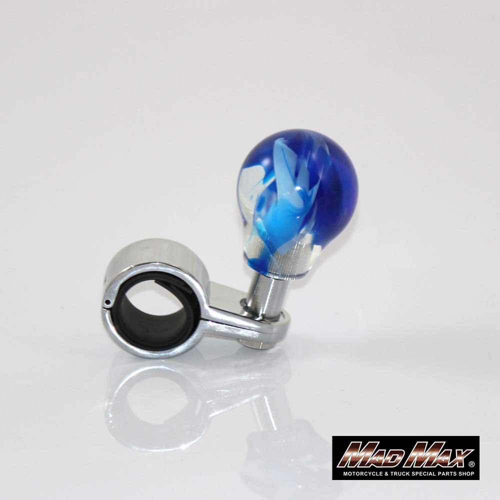 Handle Marble Blue Fits handlebars 27mm to 33mm includes rubber gasket Spinner, (Mad Max) - diameter,
Handle Marble Blue Fits handlebars 27mm to 33mm includes rubber gasket Spinner, (Mad Max) - diameter,