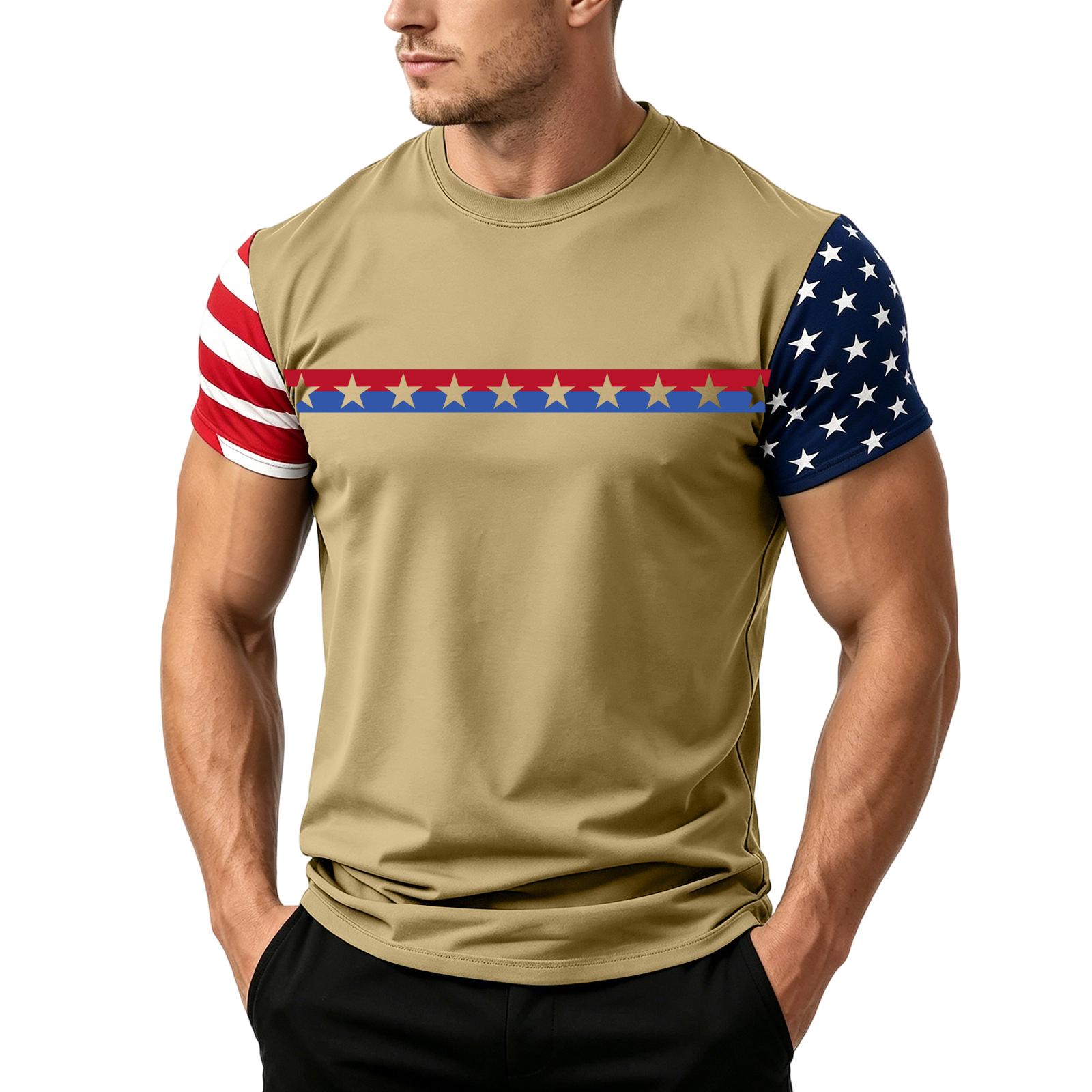 Men s Casual Short Sleeve T Shirt Loose Fit Crew Neck Lightweight Summer Daily Wear Tee with Flag Pattern Sleeve Design XXXXL
Men s Casual Short Sleeve T Shirt Loose Fit Crew Neck Lightweight Summer Daily Wear Tee with Flag Pattern Sleeve Design XXXXL