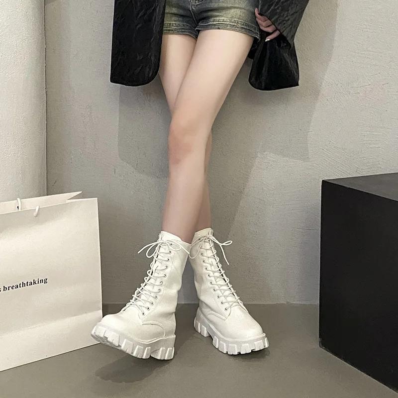 Short boots British style high top women s shoes 2026 Spring and Autumn season thick soled single boots white midsole boots 35 белый
Short boots British style high top women s shoes 2026 Spring and Autumn season thick soled single boots white midsole boots 35 белый