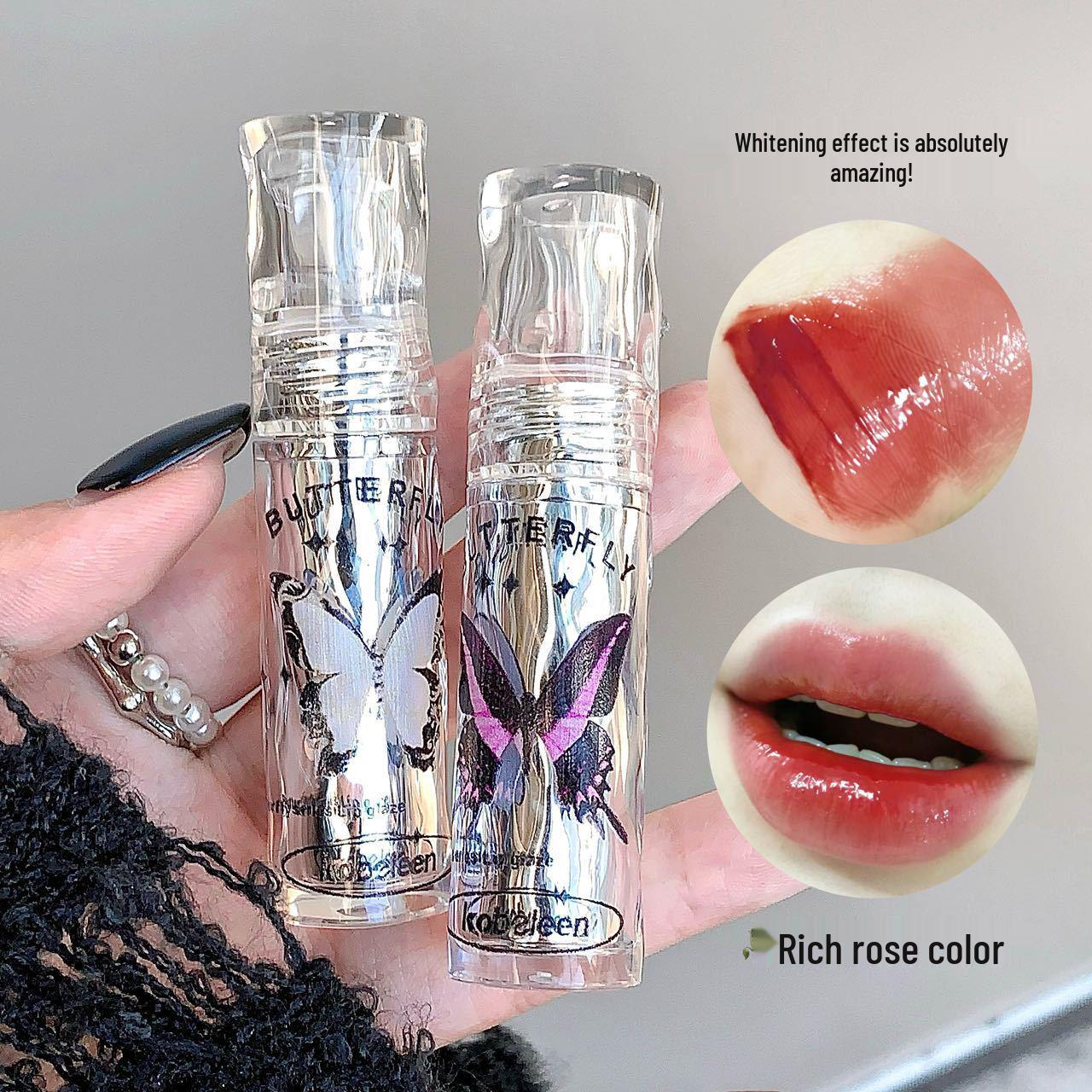 Kobeleen Butterfly Series Waterproof Lip Gloss: Long-lasting, Enhances Complexion, Plumps Lips for Parties.
Kobeleen Butterfly Series Waterproof Lip Gloss: Long-lasting, Enhances Complexion, Plumps Lips for Parties.