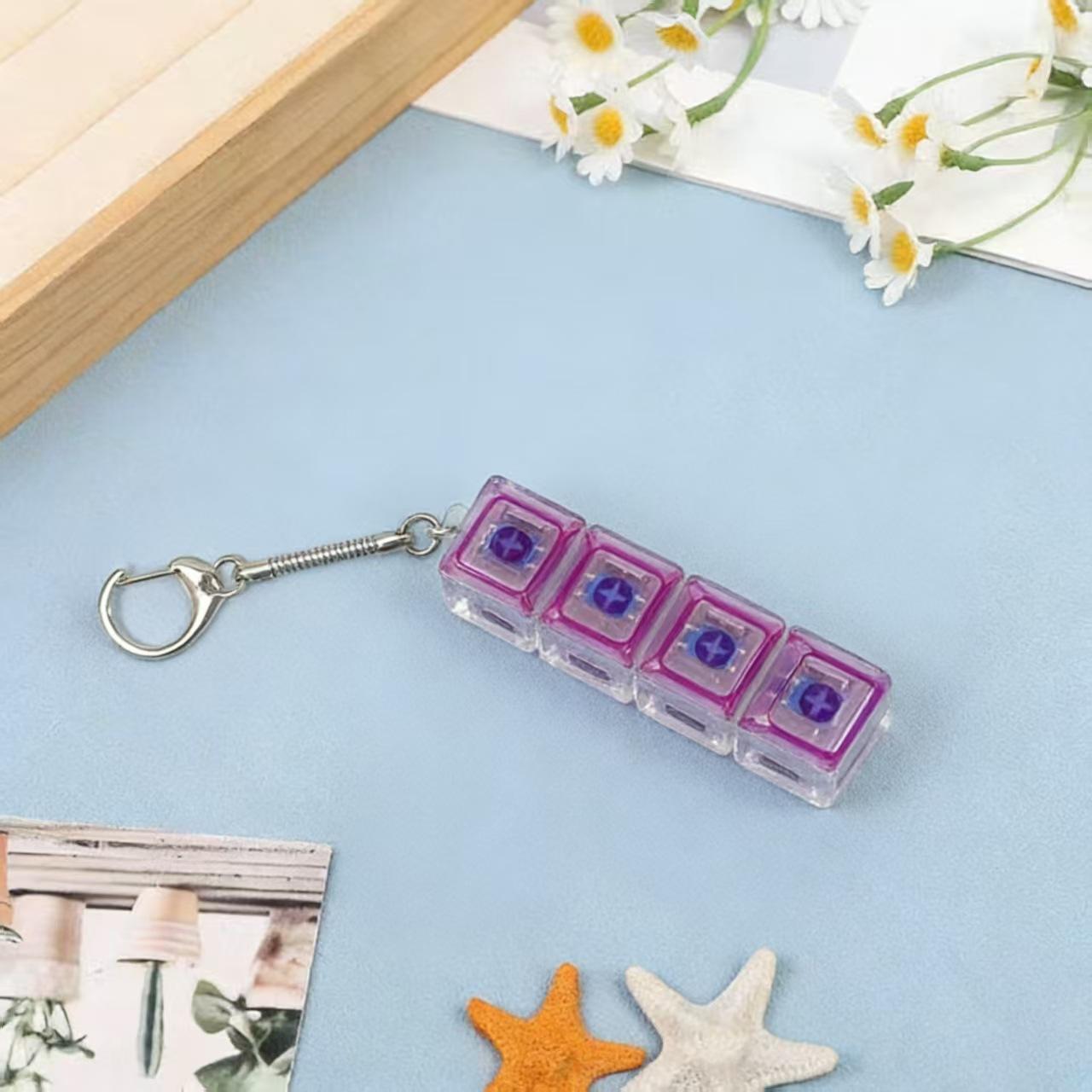 Lighting LED Keyboard Keychain Fidget Toys Clicker Sensory Toy Stress Relief for Keyboard Keychain Fidget Gadget for Adults toy фіолетовий
Lighting LED Keyboard Keychain Fidget Toys Clicker Sensory Toy Stress Relief for Keyboard Keychain Fidget Gadget for Adults toy фіолетовий