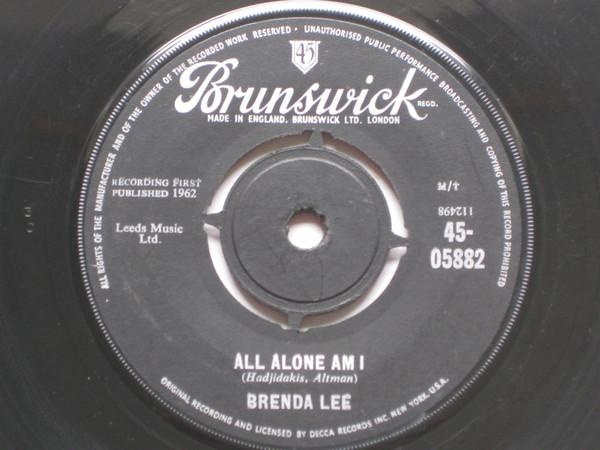 7inch Record BRENDA LEE All Alone Am I 4505882 BRUNSWICK 1962 UK Rock Used
7inch Record BRENDA LEE All Alone Am I 4505882 BRUNSWICK 1962 UK Rock Used