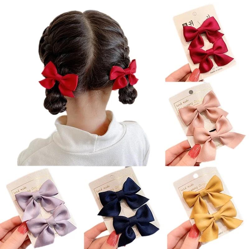 2pcs/set Solid Bow Hair Clips For Girls Sweet Hair Ornament Kids Hairpins Barrettes Hairgrip Children Fashion Hair Accessories
2pcs/set Solid Bow Hair Clips For Girls Sweet Hair Ornament Kids Hairpins Barrettes Hairgrip Children Fashion Hair Accessories