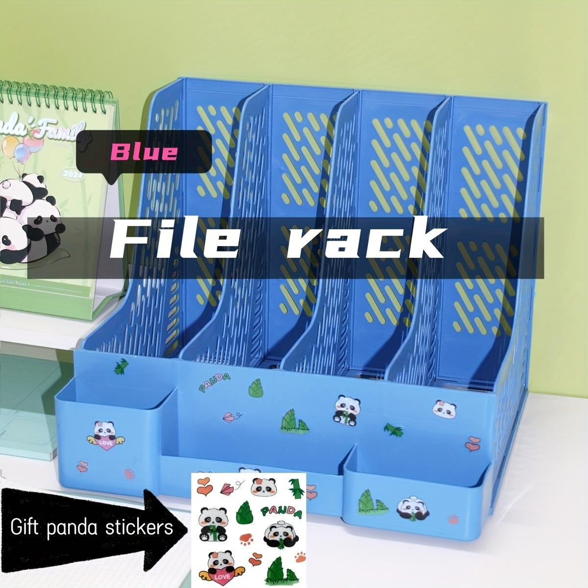 4-Tier Plastic File Organizer with Pen Holder & Cute Panda Stickers - Multi-Purpose Desk Organizer for Home Office, Study темно-синього кольору
4-Tier Plastic File Organizer with Pen Holder & Cute Panda Stickers - Multi-Purpose Desk Organizer for Home Office, Study темно-синього кольору