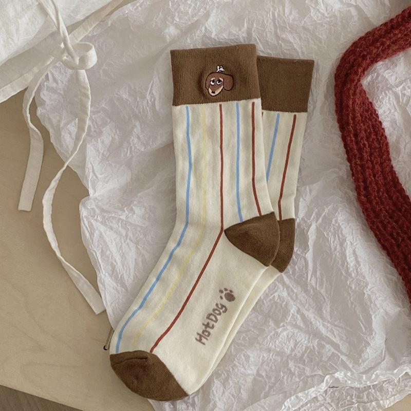 Осенне-зимние щенячьи гольфы до середины икры, полосатые гольфы с мультяшным даксхундом, милые сезонные носки 1 pair
Осенне-зимние щенячьи гольфы до середины икры, полосатые гольфы с мультяшным даксхундом, милые сезонные носки 1 pair