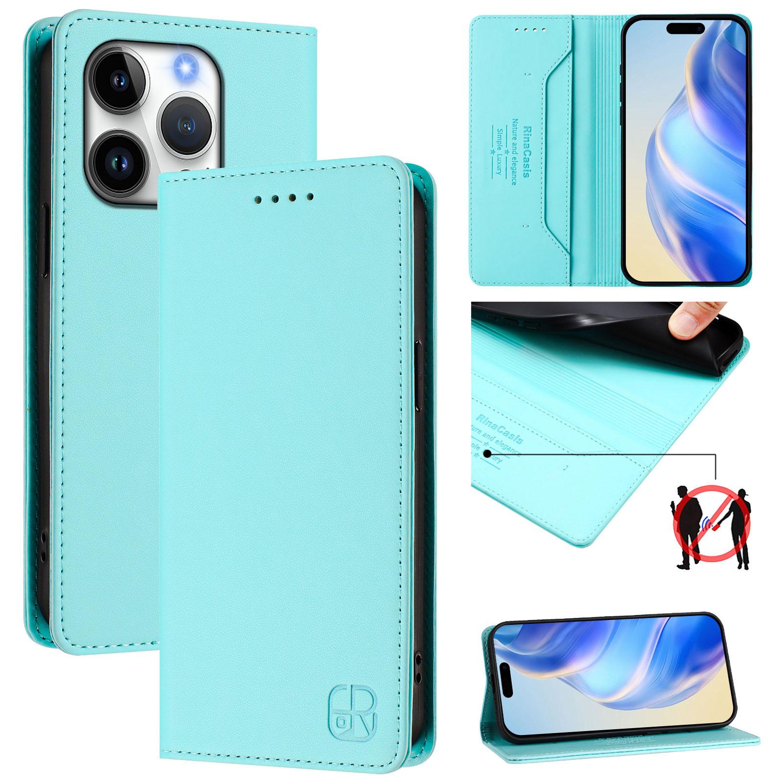 For iPhone 16 Pro Leather Case RINACASIS RC01 Phone Cover with RFID Blocking Wallet Stand Black
For iPhone 16 Pro Leather Case RINACASIS RC01 Phone Cover with RFID Blocking Wallet Stand Black