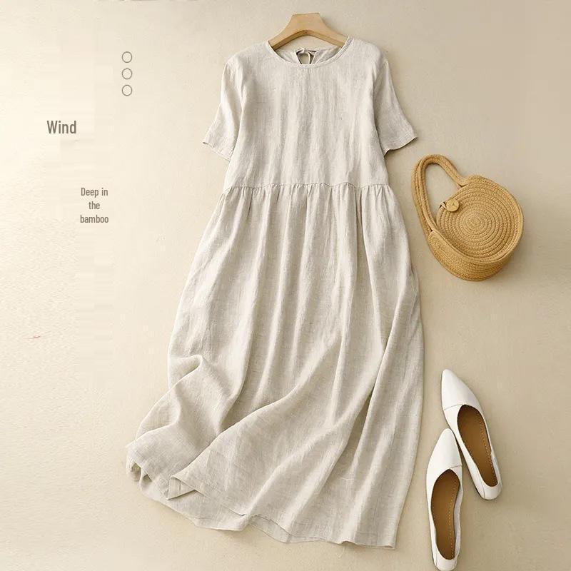 Retro Style Cotton Linen Mid-Length Hollow Dress - Women s Summer Trend Medium
Retro Style Cotton Linen Mid-Length Hollow Dress - Women s Summer Trend Medium