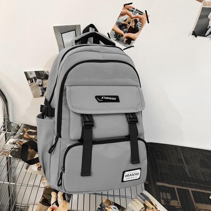 School bag female junior high school high school student large capacity backpack new college student multi-layer computer backpack travel світло-сірого кольору
School bag female junior high school high school student large capacity backpack new college student multi-layer computer backpack travel світло-сірого кольору