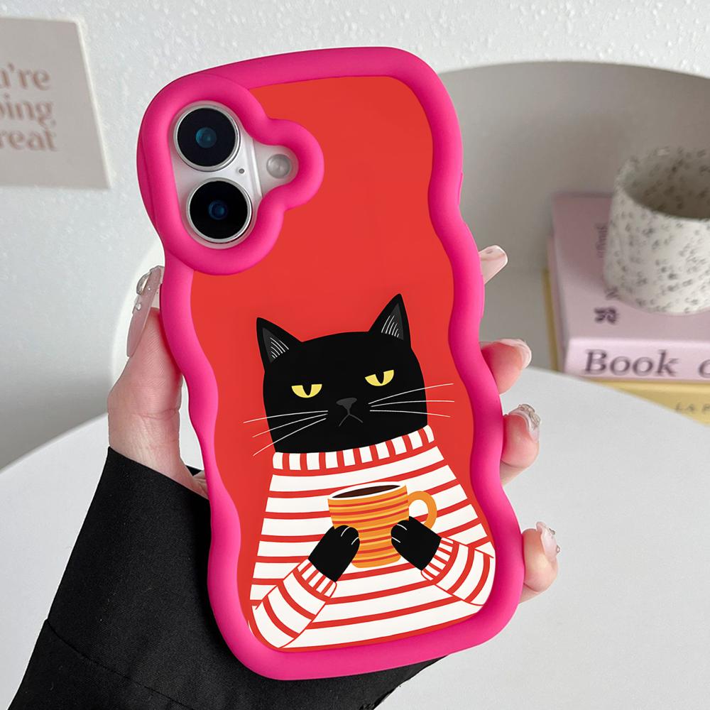 Cute Coffee Cat Wavy Edge TPU Mobile Phone Case for iPhone 17 16 15 14 13 12 11 Air Pro Max Plus Colorful Cover iPhone 11 Pro Max
Cute Coffee Cat Wavy Edge TPU Mobile Phone Case for iPhone 17 16 15 14 13 12 11 Air Pro Max Plus Colorful Cover iPhone 11 Pro Max