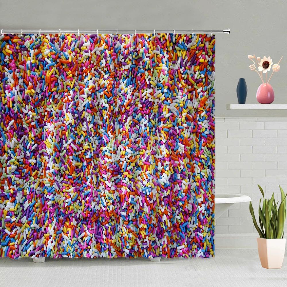Colorful Candy Shower Curtain Jelly Candy Fruit Lemon Pattern Bathroom Waterproof Fabric Bathing Curtains Decor With Hooks W60H190(CM)-1 Pcs
Colorful Candy Shower Curtain Jelly Candy Fruit Lemon Pattern Bathroom Waterproof Fabric Bathing Curtains Decor With Hooks W60H190(CM)-1 Pcs