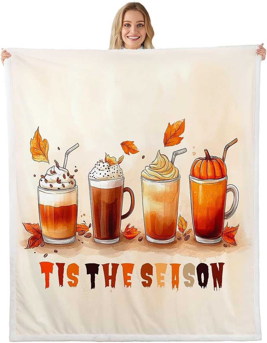 Fall Throw Blanket, Rustic Pumpkins Leaves Farmhouse Fleece Blanket for Kids Happy Thanksgiving Orange Pumpkins Fuzzy Blanket, 75x90cm
Fall Throw Blanket, Rustic Pumpkins Leaves Farmhouse Fleece Blanket for Kids Happy Thanksgiving Orange Pumpkins Fuzzy Blanket, 75x90cm