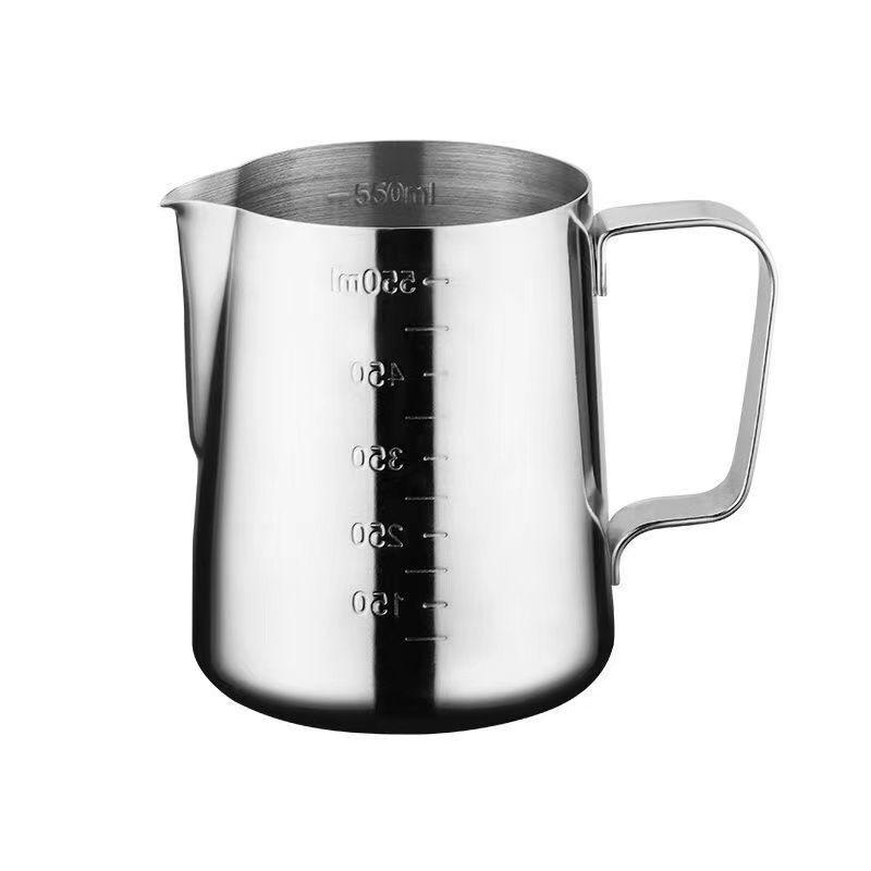 Stainless Steel Latte Art Cup with Scale - Multi-functional Milk Frothing Pot for Commercial Use 350ml with Double Scale
Stainless Steel Latte Art Cup with Scale - Multi-functional Milk Frothing Pot for Commercial Use 350ml with Double Scale