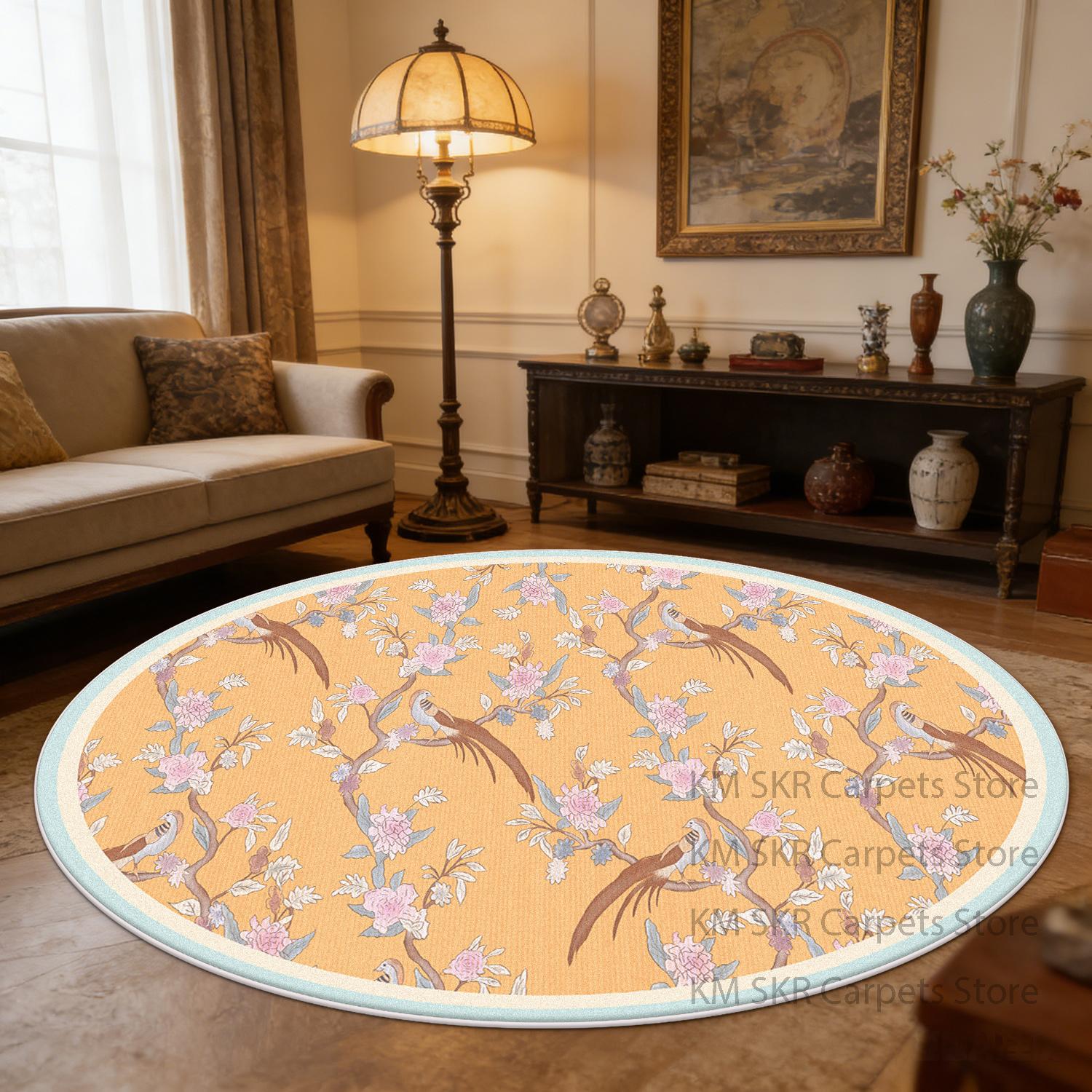 New Chinese Simple Style Living Room Round Carpet Decoration Home Soft Washable Bedroom Bedside Mat Non-slip Kitchen Floor Mat 60x60cm (Diameter)
New Chinese Simple Style Living Room Round Carpet Decoration Home Soft Washable Bedroom Bedside Mat Non-slip Kitchen Floor Mat 60x60cm (Diameter)