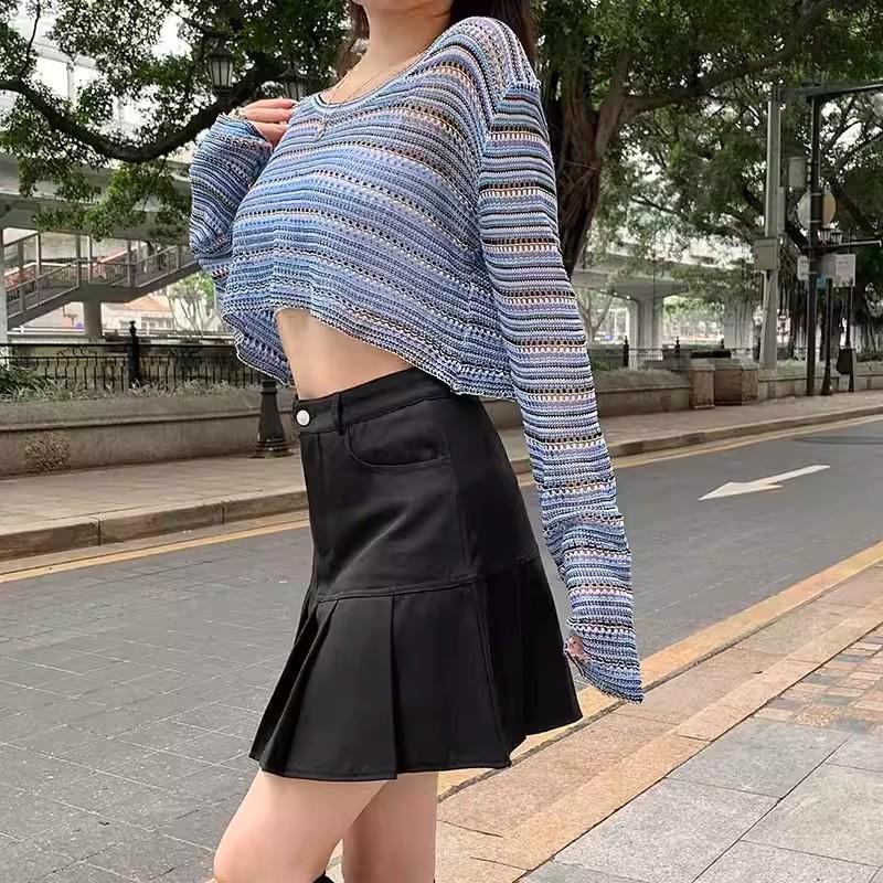 Pleated Skirt with Pockets for Women Summer High-waisted A-line Slimming Versatile Skirt Suit Fabric Casual All-match Versatile Grey Skirt 4XL
Pleated Skirt with Pockets for Women Summer High-waisted A-line Slimming Versatile Skirt Suit Fabric Casual All-match Versatile Grey Skirt 4XL
